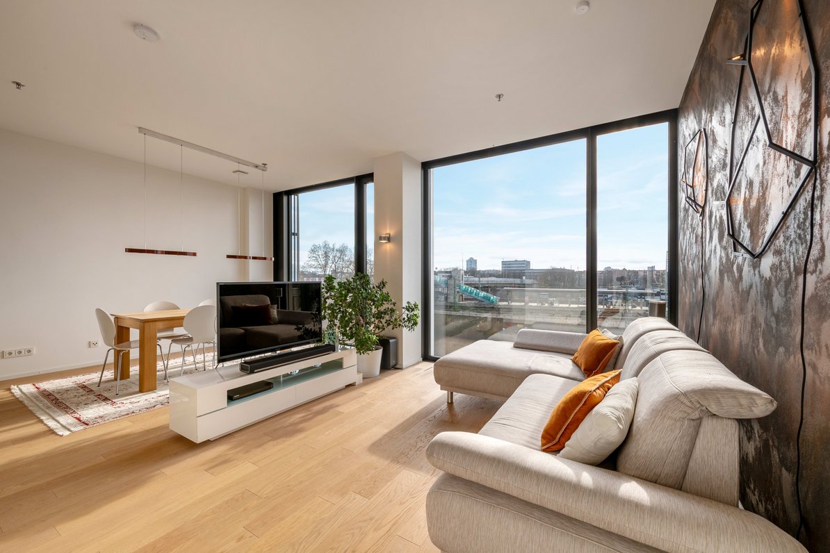 Floor to ceiling glass fronts