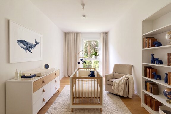 Weiteres flexibel nutzbares Zimmer (virtuell möbliert)