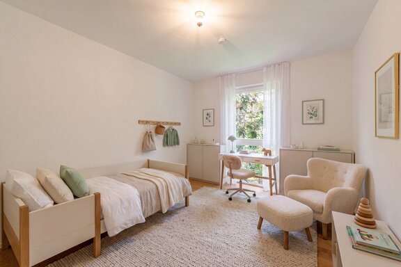 Perfektes Kinderzimmer (virtuell möbliert)