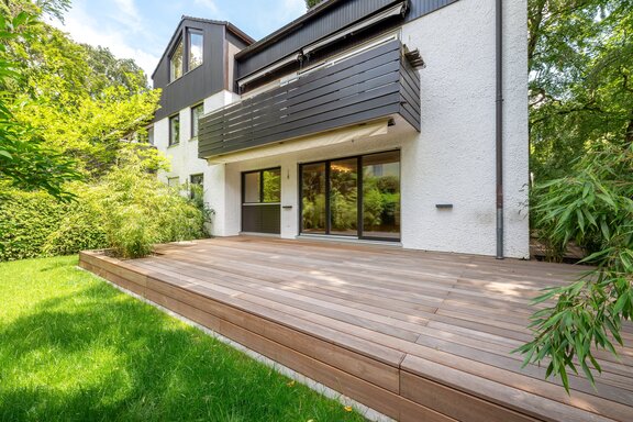 The west-facing terrace can be transformed into an outdoor paradise