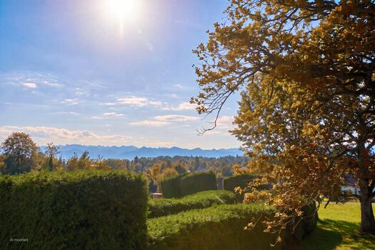 Panoramablick ins Voralpenland