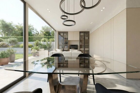 Living Spaces That Seamlessly Blend Into the Outdoors (Rendering)