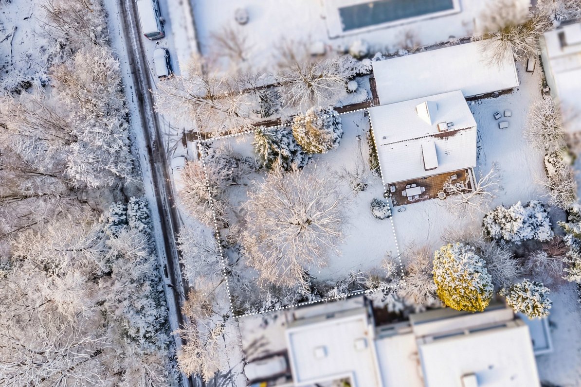 Genehmigte Anbaufläche für ein Wohngebäude