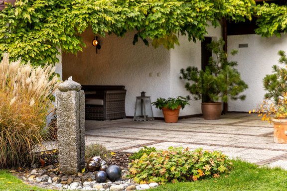 Covered outdoor seating