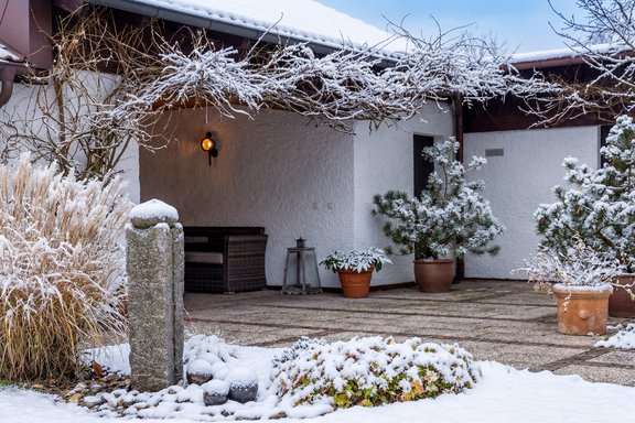 Covered outdoor seating