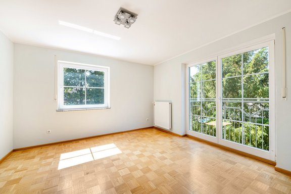 Children's room with a view of the countryside