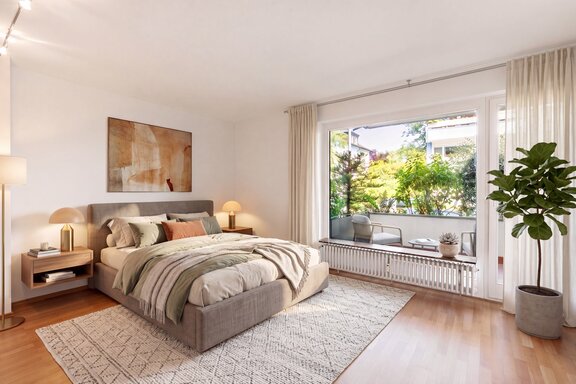 Schlafzimmer (virtuell möbliert)