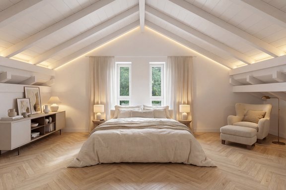 Ausbaufähiges Dachgeschoss (Visualisierung)