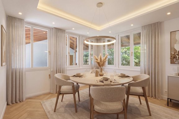 Esszimmer mit Zugang zur Terrasse (Visualisierung)