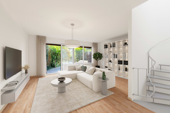 Living/dining area (virtually furnished)
