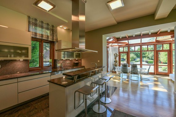 Professional kitchen in the family home