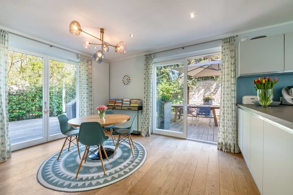 Kitchen-living room with dining area