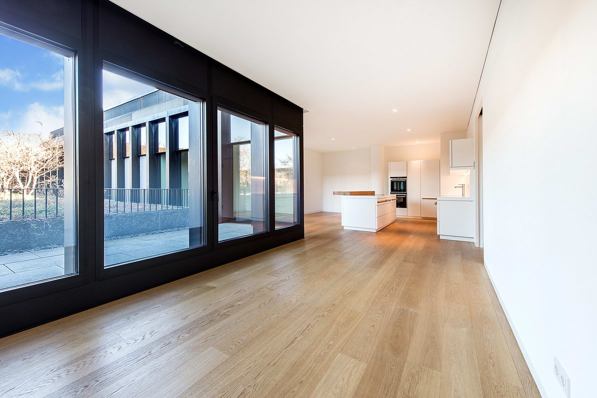 Dining area with view into the kitchen