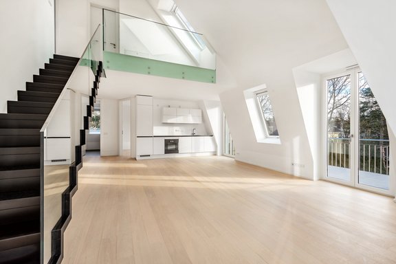 Offene Küche mit Wohnbereich