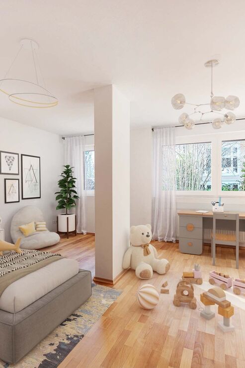 Geräumiges Kinderzimmer (Visualisierung)