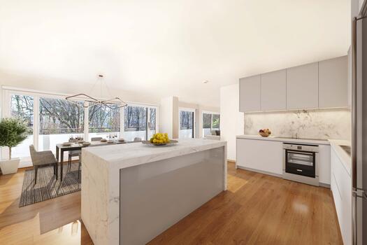 Spacious living/dining area (visualization)