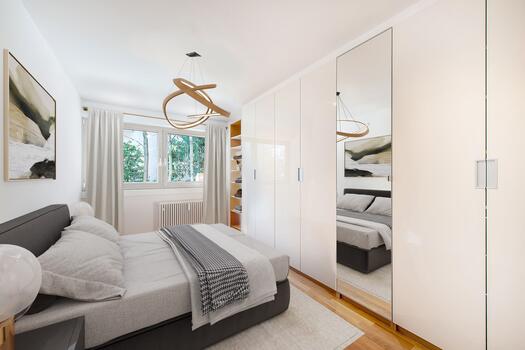 Bright bedroom (visualization)