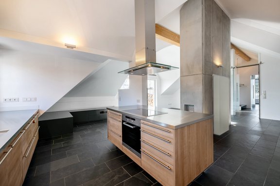 Geschickt integrierte Küche