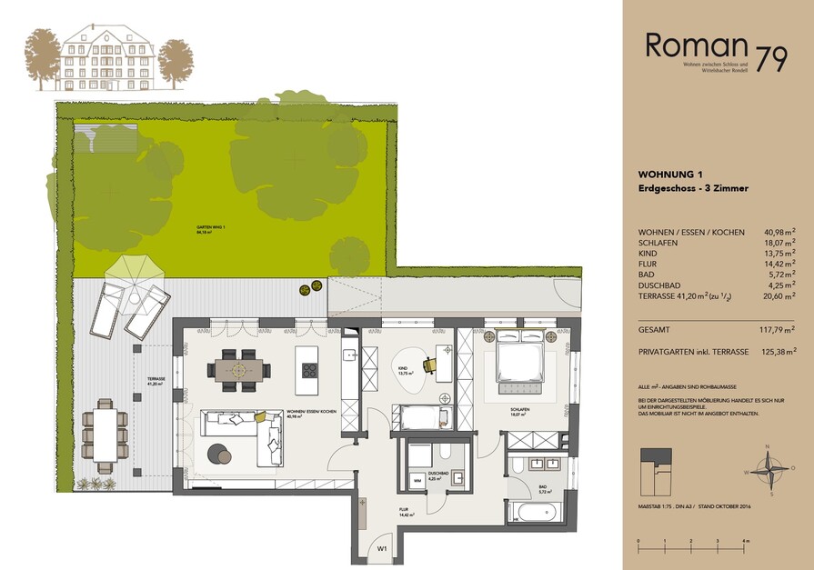 Grundriss Wohnung 1