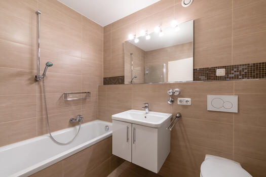 Modern bathroom with tub