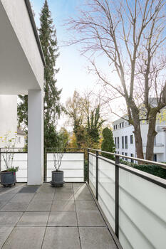 Balcony terrace with dream view into the greenery