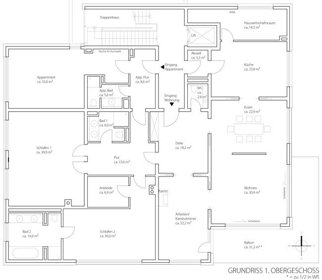Grundriss 1 OG