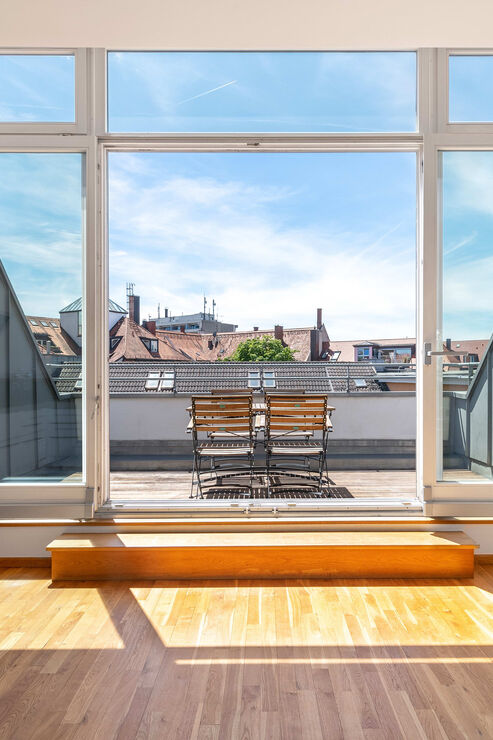 Sonnige Dachterrasse
