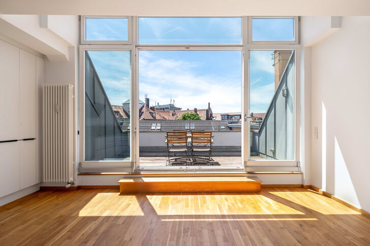 Sonnige Dachterrasse
