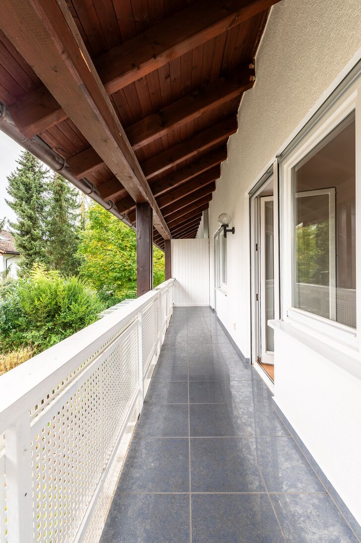South-facing balcony