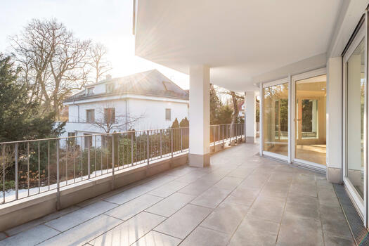 South-facing terrace with a view of the countryside