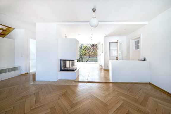 Wohn- und Essbereich im Dachgeschoss