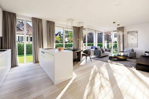 Living room with south-west orientation