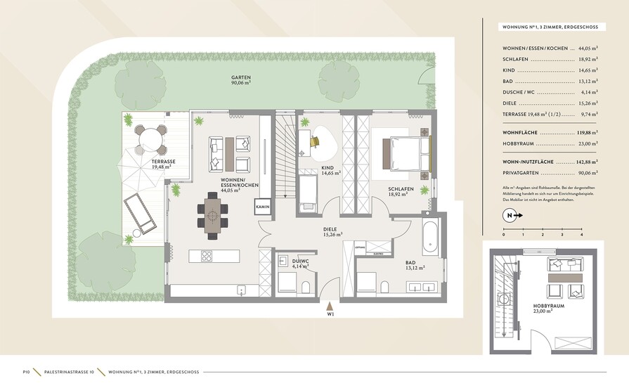 Grundriss Wohnung 1