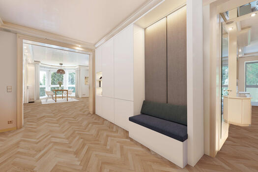 Spacious entrance area (visualized)