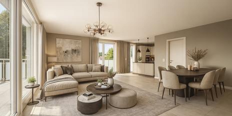 Großzügige, lichterfüllte Dachgeschoss-Wohnung mit sonnigen Terrassen