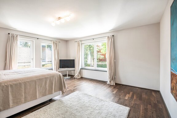 Master bedroom facing the garden