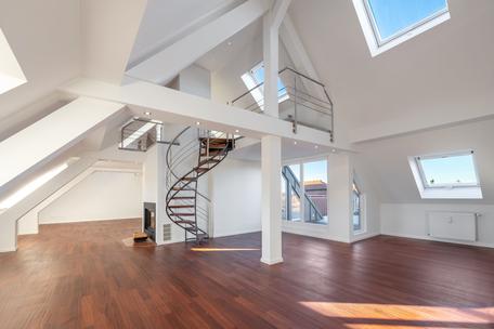 Spacious apartment with roof terrace and dream view in magnificent old palace building