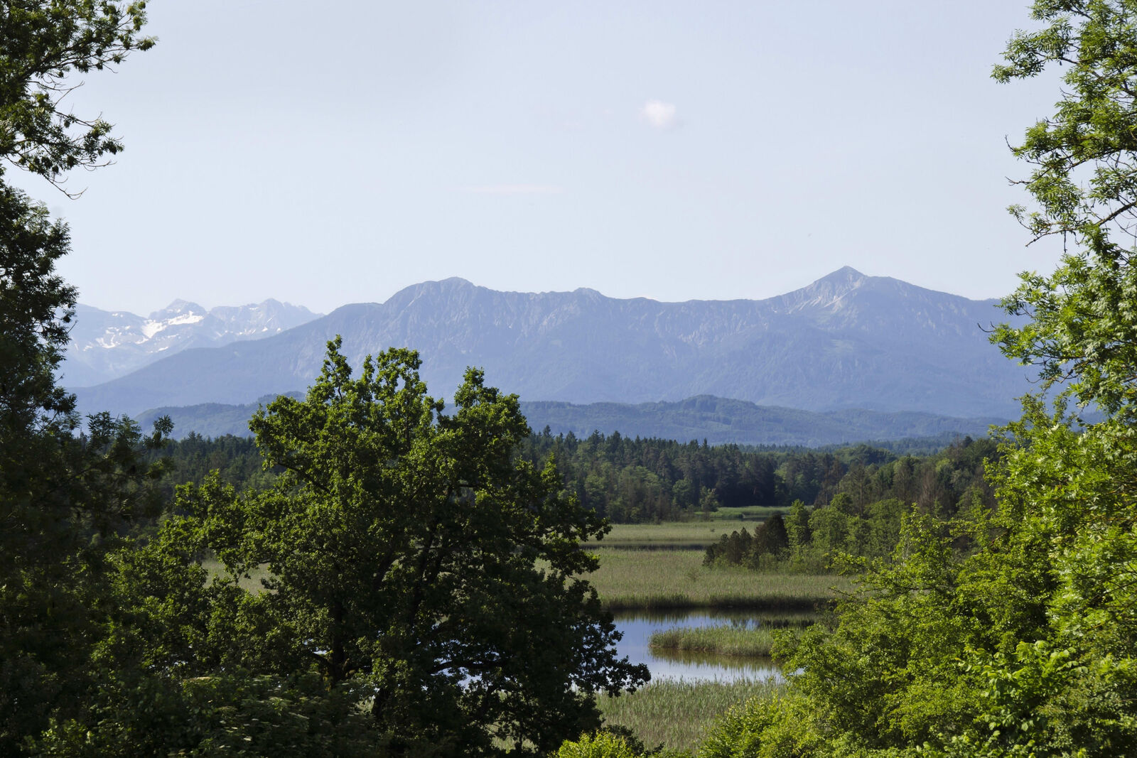 Ausblick vom Balkon im Obergeschoss