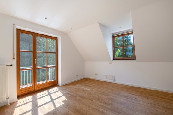 Schlafzimmer mit Ausblick