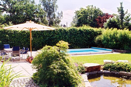 Garden with pool