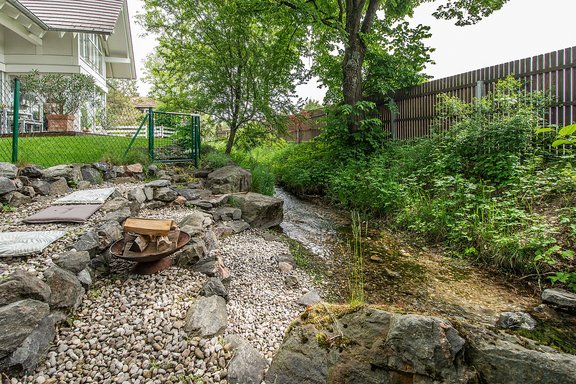 Stream running through the garden