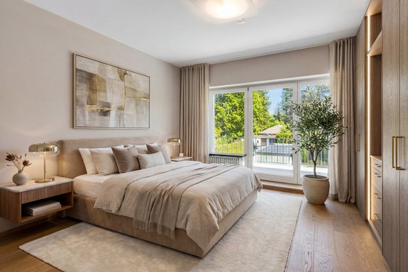 Insgesamt drei Schlafzimmer