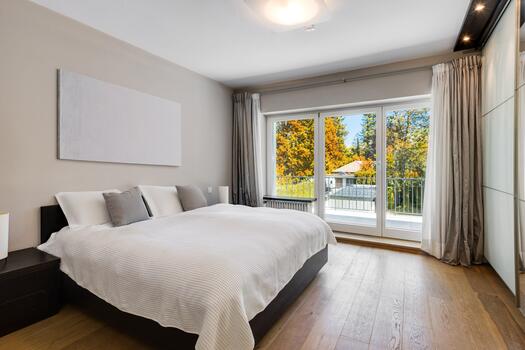 A total of three bedrooms