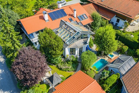 Gartenidyll von oben