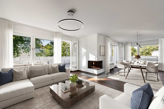 Lichterfülltes Wohnen (virtuell möbliert)