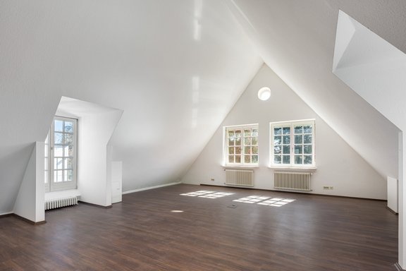 Light-filled attic studio