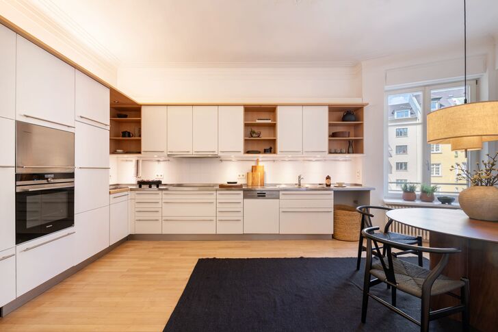 Spacious kitchen-dining area