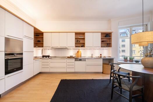 Spacious kitchen-dining area