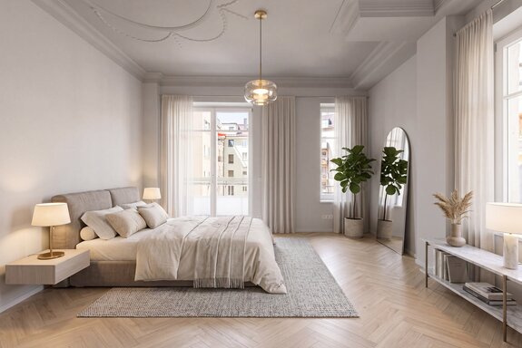 Quiet bedroom (rendering)