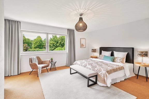 Cozy bedroom in an appealing ambience